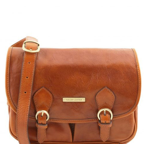 Giulia - Leather shoulder bag with flap