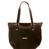 Olga - Leather shopping bag - Large size