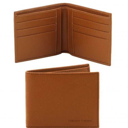 Exclusive 2 fold Saffiano leather wallet for men leather wallets for men