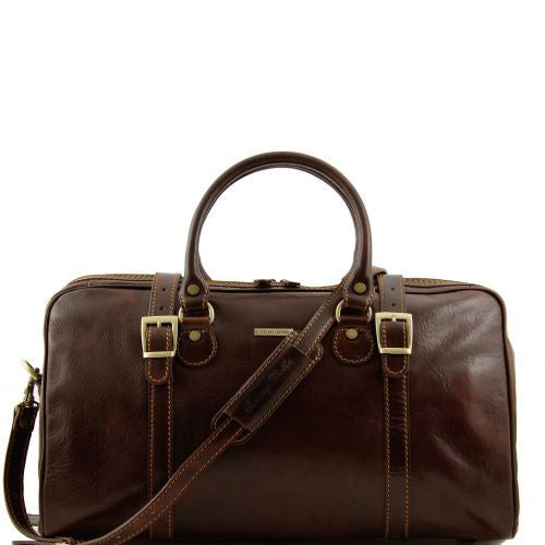 Berlin - Travel leather duffle bag - Small size leather travel bags