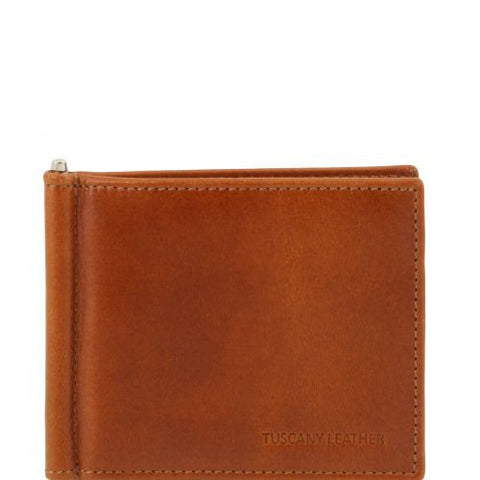 Exclusive leather credit/business card with money clip