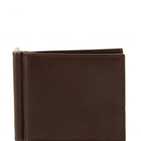 Exclusive leather credit/business card with money clip