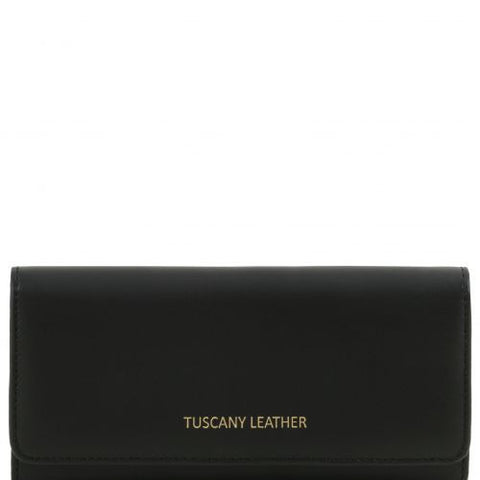 Exclusive 2 compartments Ruga leather wallet for woman