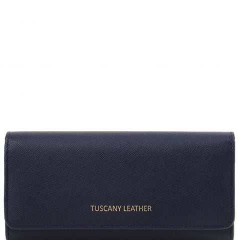 Exclusive 2 compartments Saffiano leather wallet for woman