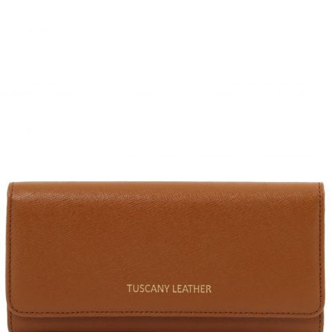 Exclusive 2 compartments Saffiano leather wallet for woman