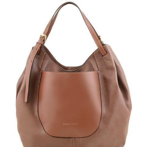 Cinzia - Soft leather shopping bag