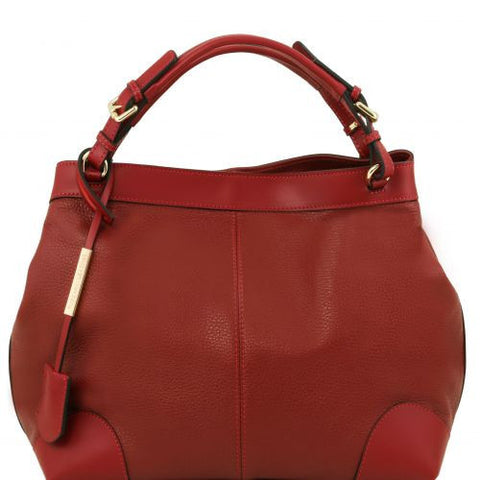 Ambrosia - Soft leather bag with shoulder strap