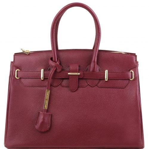 TL Bag - Leather handbag with golden hardware leather bags for women