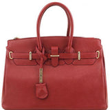 TL Bag - Leather handbag with golden hardware