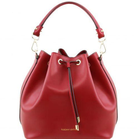 Vittoria - Ruga leather secchiello bag