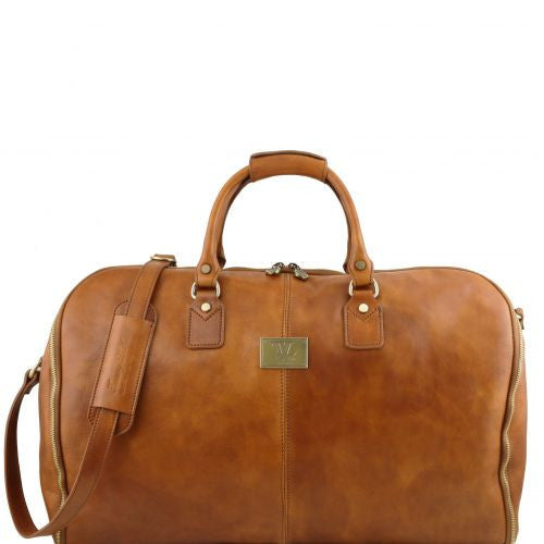 Antigua - Travel leather duffle/Garment bag leather travel bags