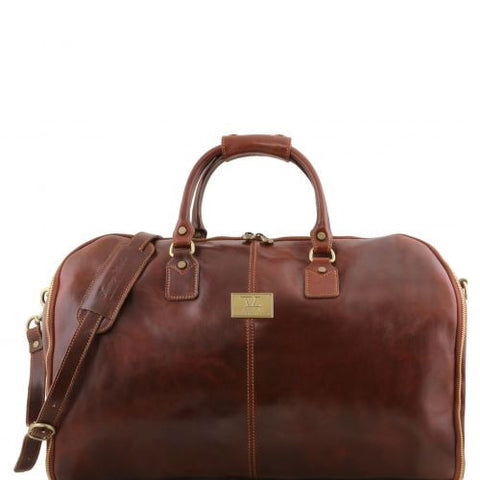 Antigua - Travel leather duffle/Garment bag