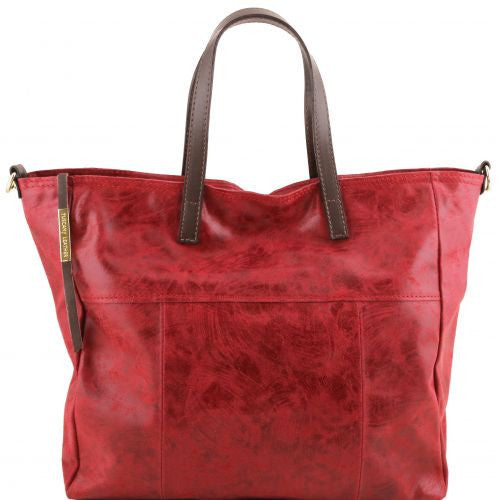 Annie - Aged effect leather TL SMART shopping bag Home page