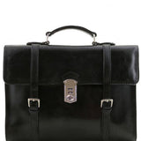 Viareggio - Exclusive leather laptop case with 3 compartments