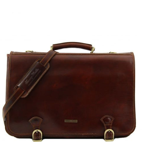 Ancona - Leather messenger bag - Large size