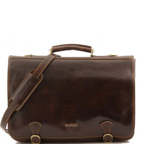 Ancona - Leather messenger bag - Large size