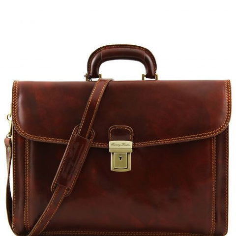 Napoli - Leather briefcase 2 compartments