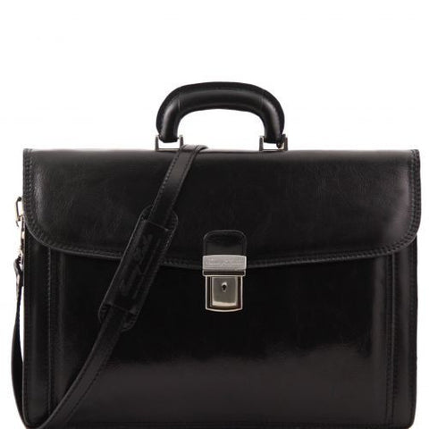 Napoli - Leather briefcase 2 compartments