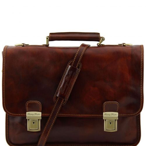 Firenze - Leather briefcase 2 compartments Business