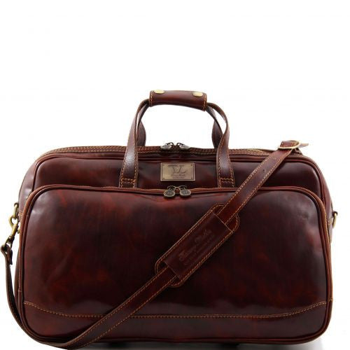 Bora Bora - Trolley leather bag - Small size leather wheeled luggage