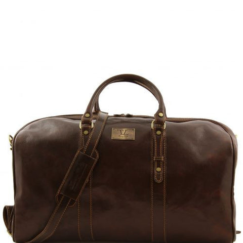 Francoforte - Exclusive Leather Weekender Travel Bag - Large size