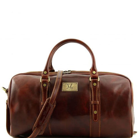 Francoforte - Exclusive Leather Weekender Travel Bag - Small size
